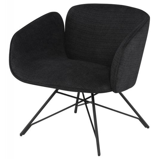 Doppio Coal Fabric Occasional Chair