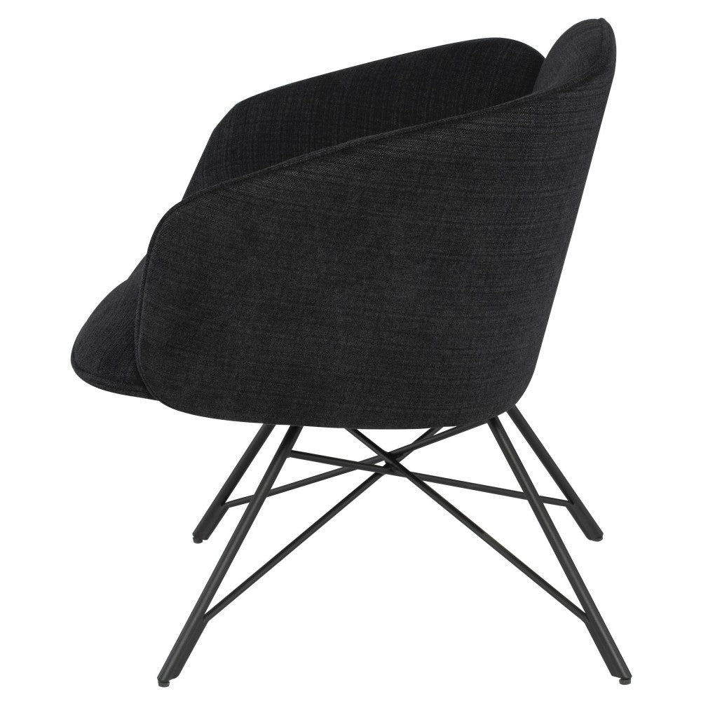 Doppio Coal Fabric Occasional Chair