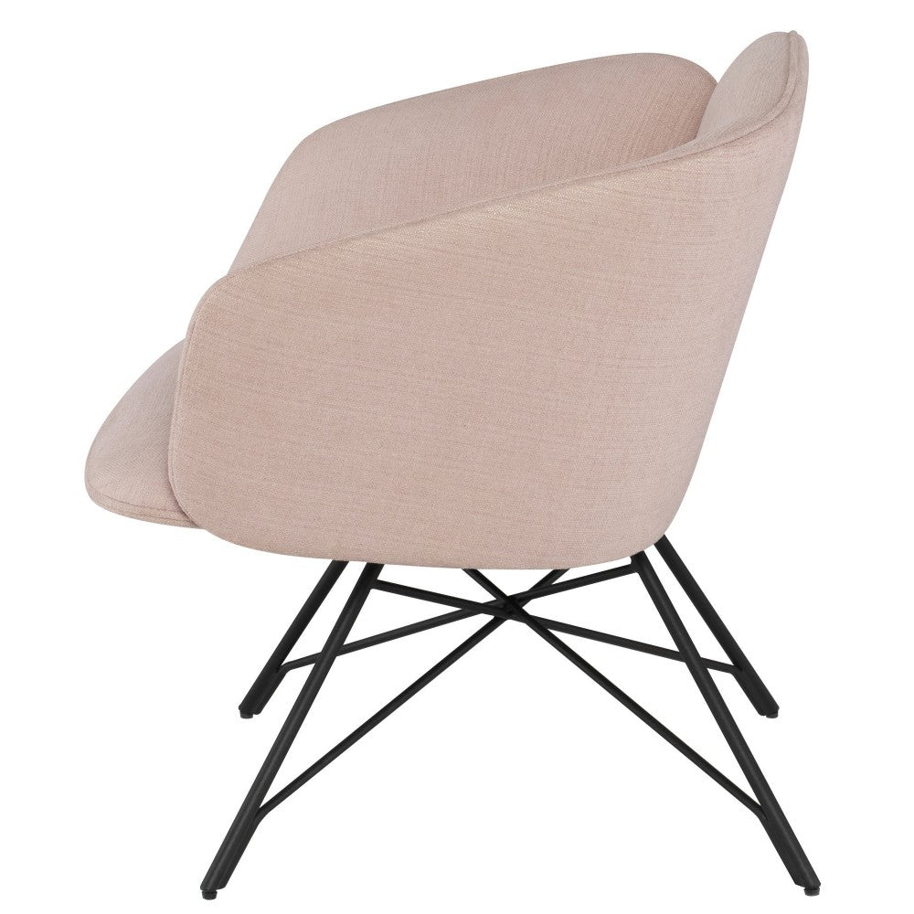 Doppio Mauve Fabric Occasional Chair