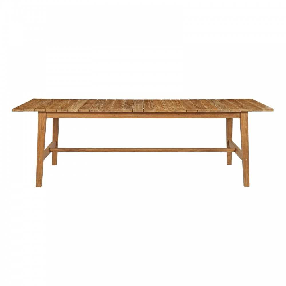 Dorset Outdoor Patio Teak Dining Table, Natural, EEI-2713-NAT