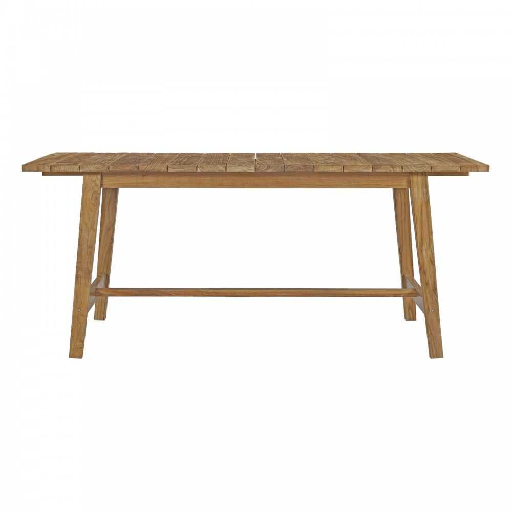 Dorset Outdoor Patio Teak Dining Table, Natural, EEI-2712-NAT