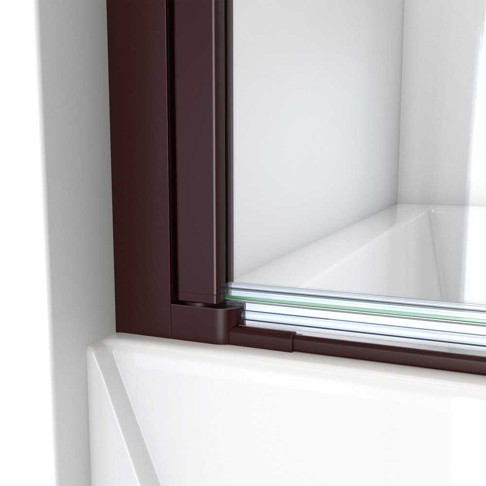 DreamLine Aqua-Q Swing 33 1/2x72 Frameless Shower Door in Oil Rubbed Bronze