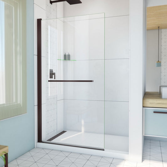 DreamLine Aqua-Q Swing 39 1/2x72 Frameless Shower Door in Oil Rubbed Bronze