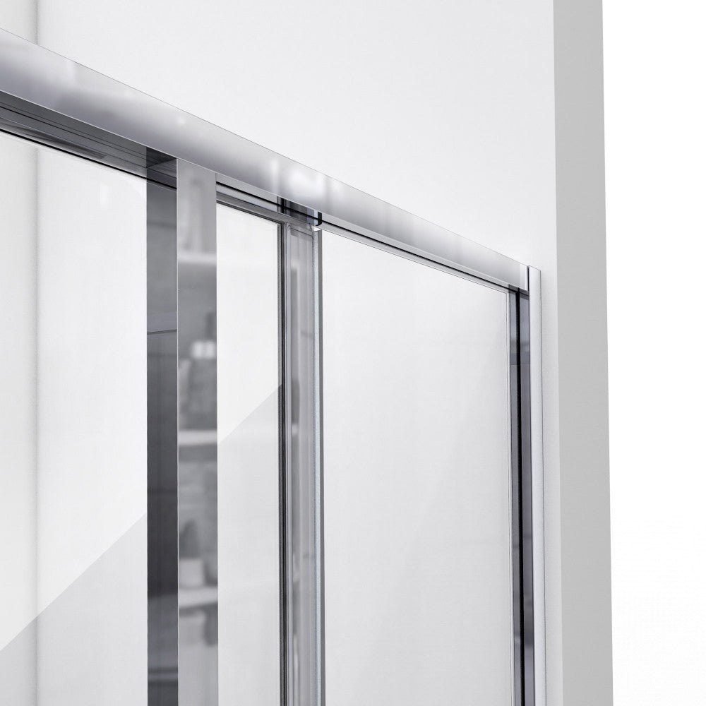 DreamLine Cornerview 36x36x76 3/4 Framed Sliding Shower Enclosure in Brushed Nickel with White Acrylic Kit