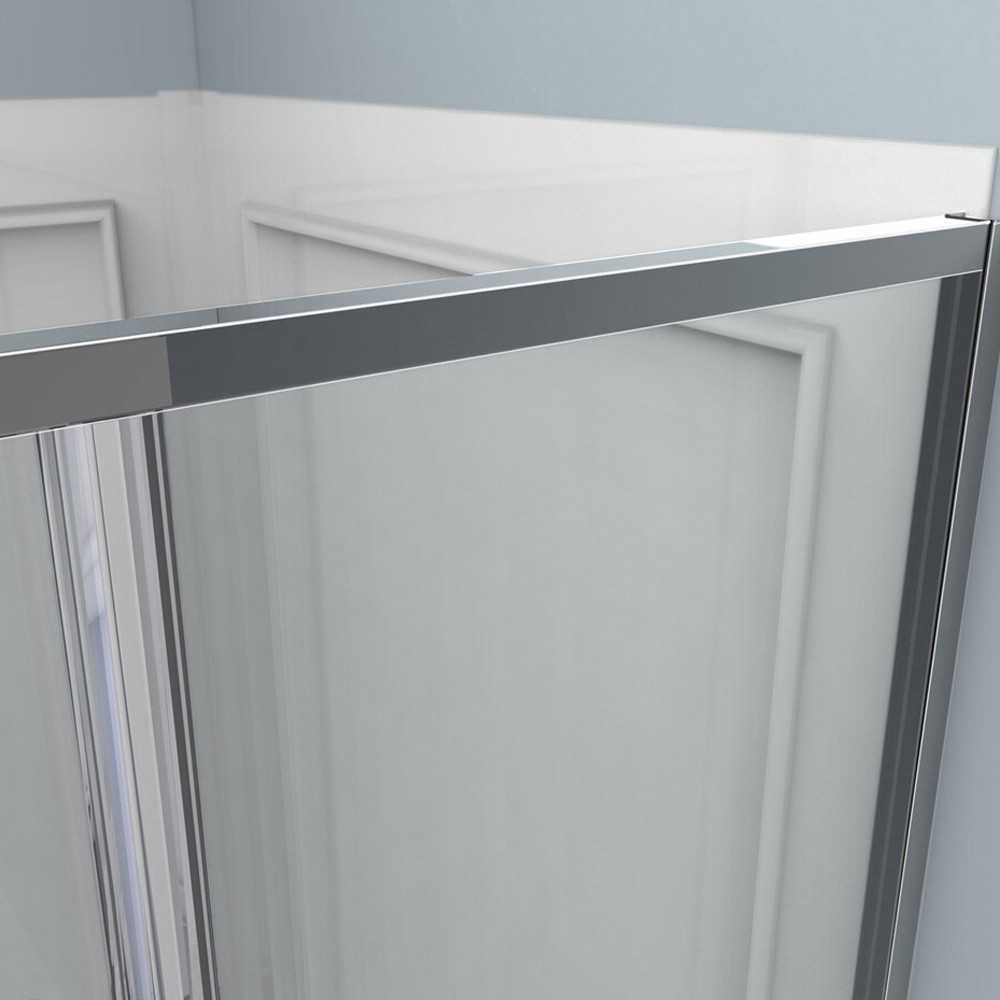 DreamLine Cornerview 36x36x76 3/4 Framed Sliding Shower Enclosure in Brushed Nickel with White Acrylic Kit