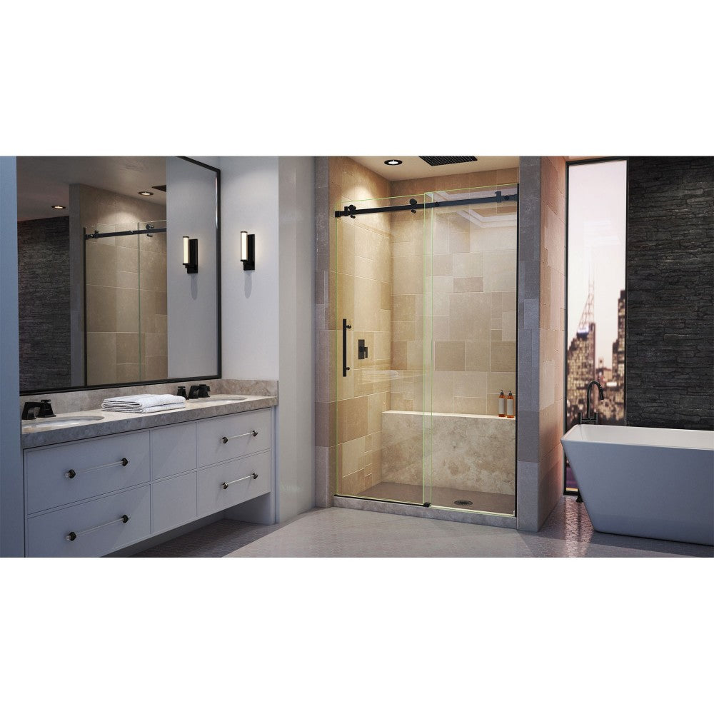 DreamLine Enigma Air 44-48x76 Frameless Sliding Shower Door in Satin Black