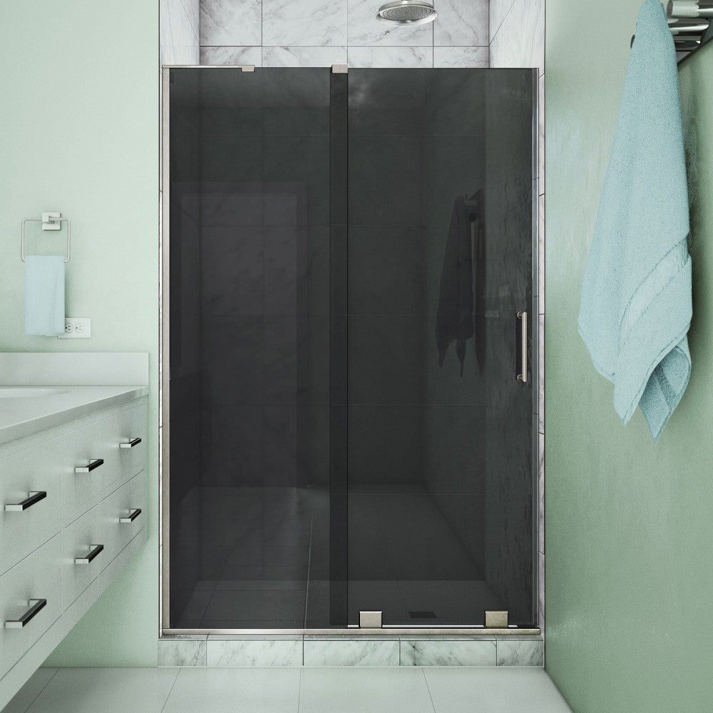 DreamLine Mirage-X 44-48x72 Frameless Sliding Shower Door in Brushed Nickel, SHDR1948723GL04