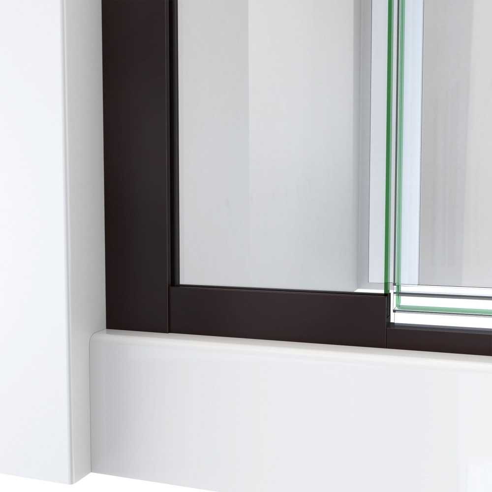DreamLine Terrace 58x72 Semi-Frameless Pivot Shower Door in Oil Rubbed Bronze