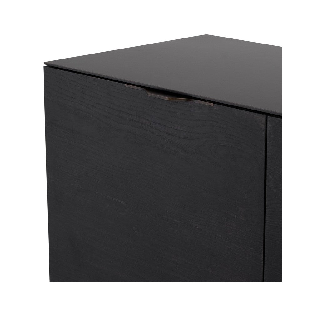 Drift Ebonized Wood Media Unit Cabinet, HGDA828