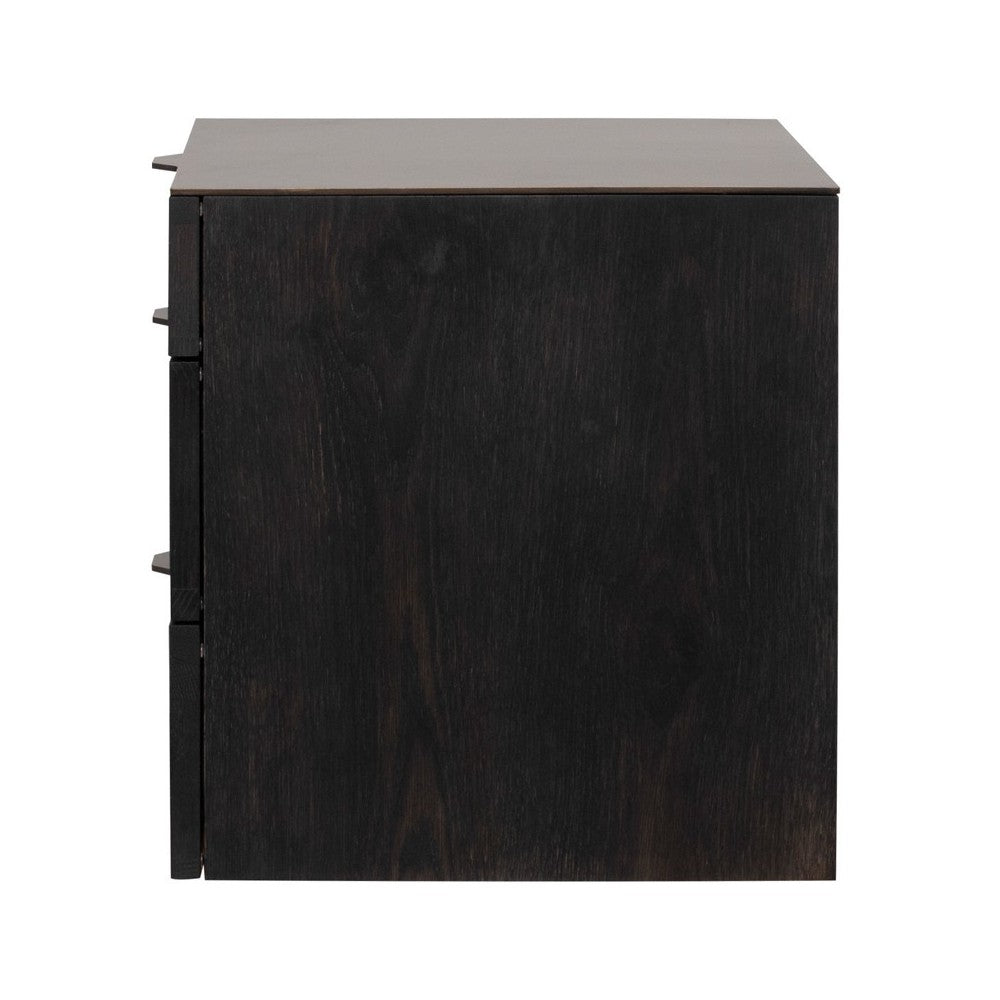 Drift Ebonized Wood Side Table