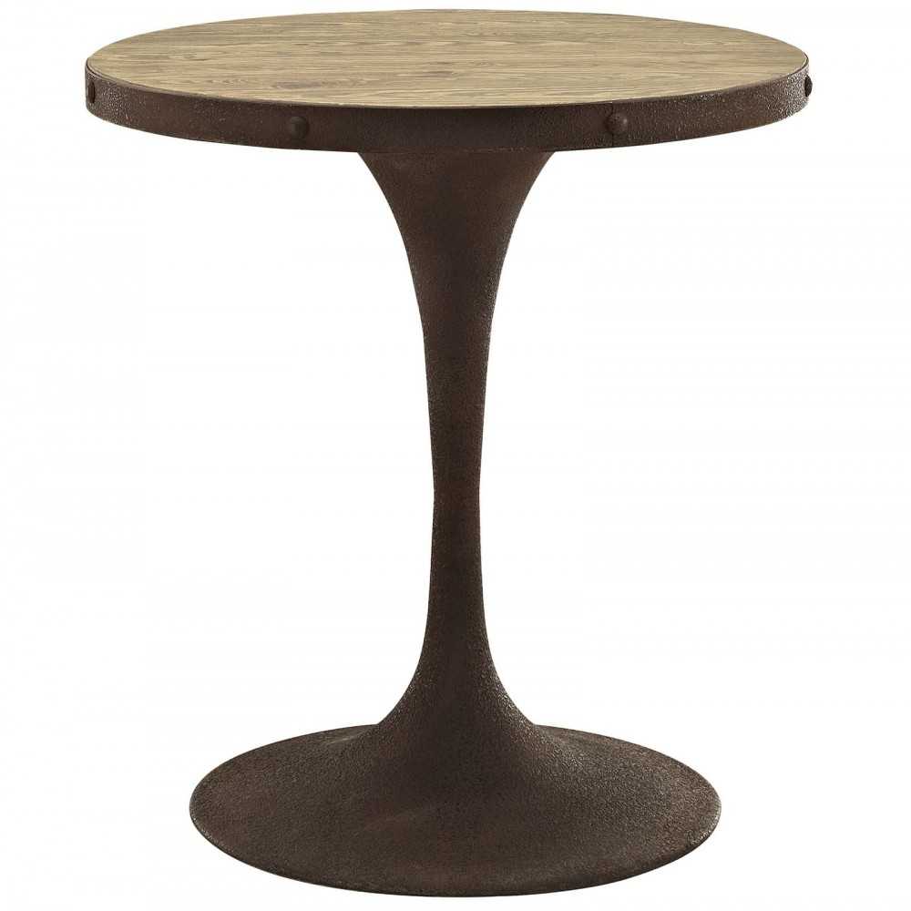 Drive 28" Round Wood Top Dining Table, Brown