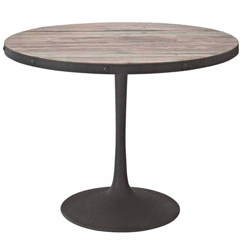 Drive 40" Round Wood Top Dining Table, Brown