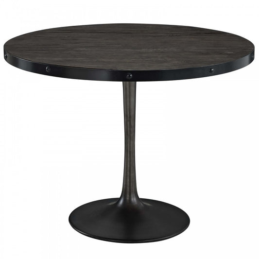 Drive 40" Round Wood Top Dining Table, Black