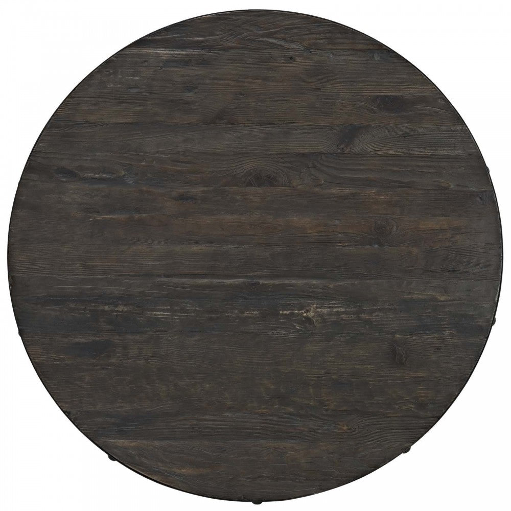 Drive 40" Round Wood Top Dining Table, Black