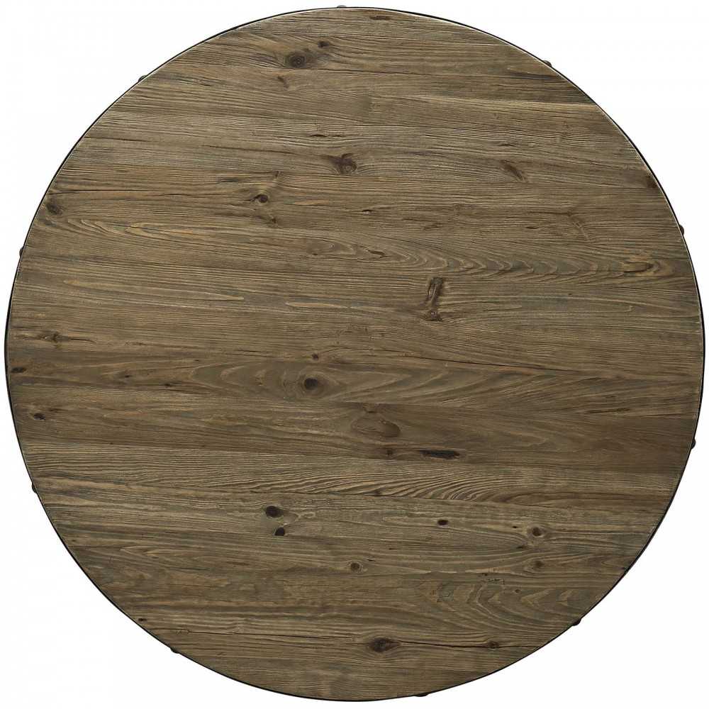 Drive 48" Round Wood Top Dining Table, Brown