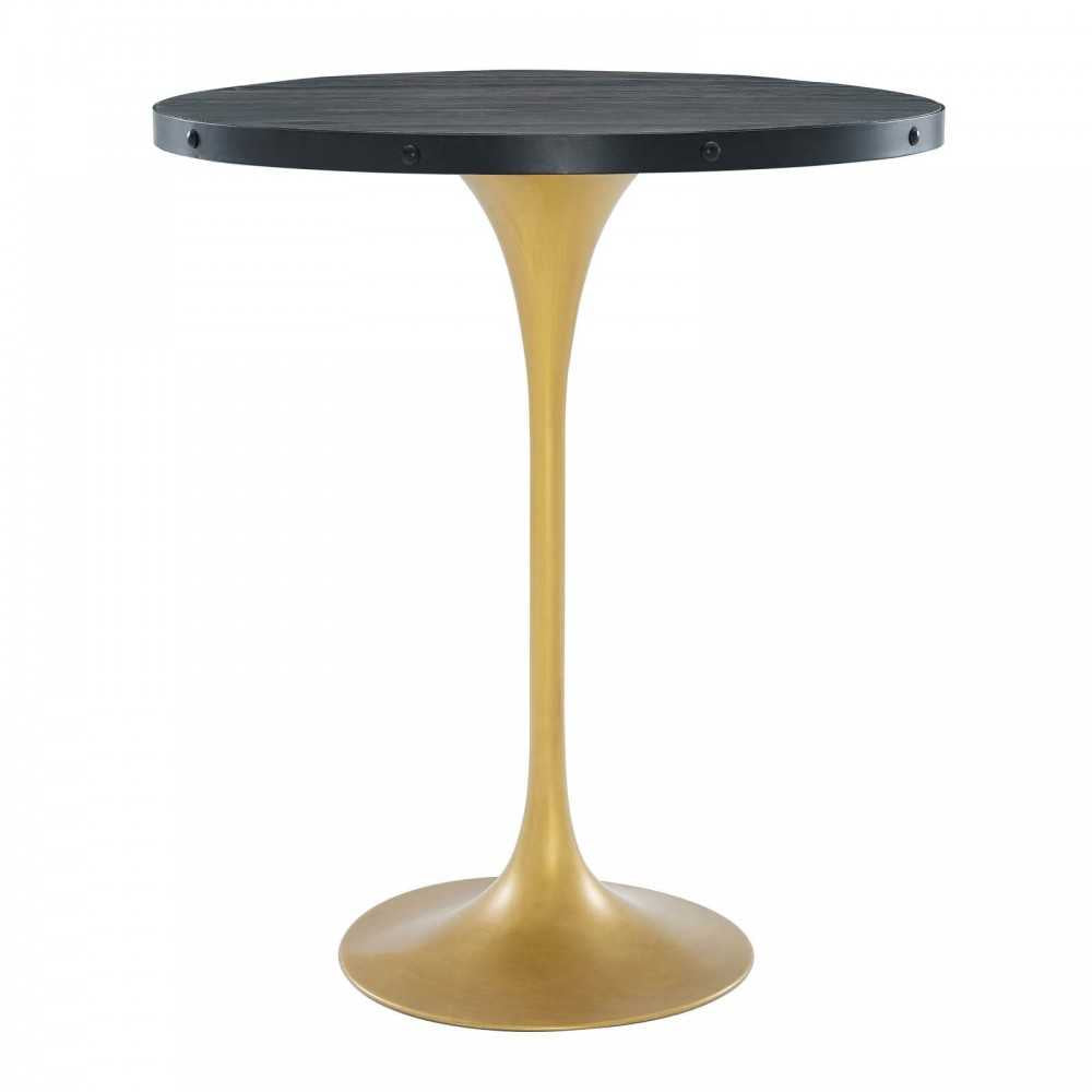 Drive Wood Bar Table, Black Gold