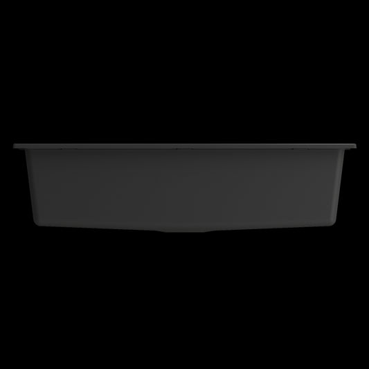 Dual-Mount 34 in. Granite Composite Kitchen Sink with Integrated Workstation, Matte Black