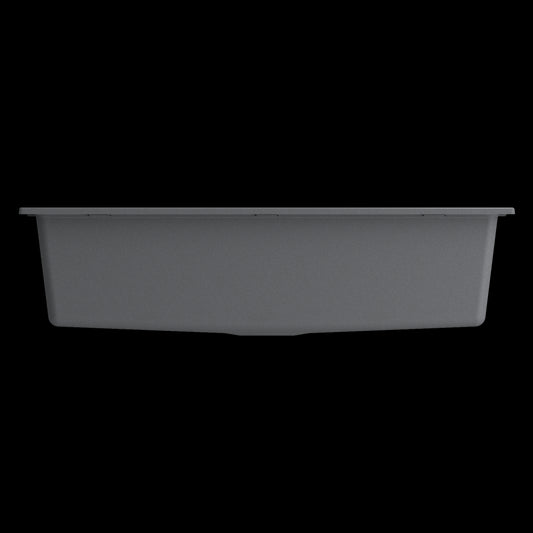 Dual-Mount 34 in. Granite Composite Kitchen Sink with Integrated Workstation, Concrete Gray