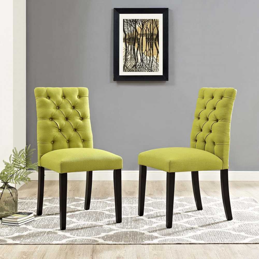 Duchess Dining Chair Fabric Set of 2, Wheatgrass