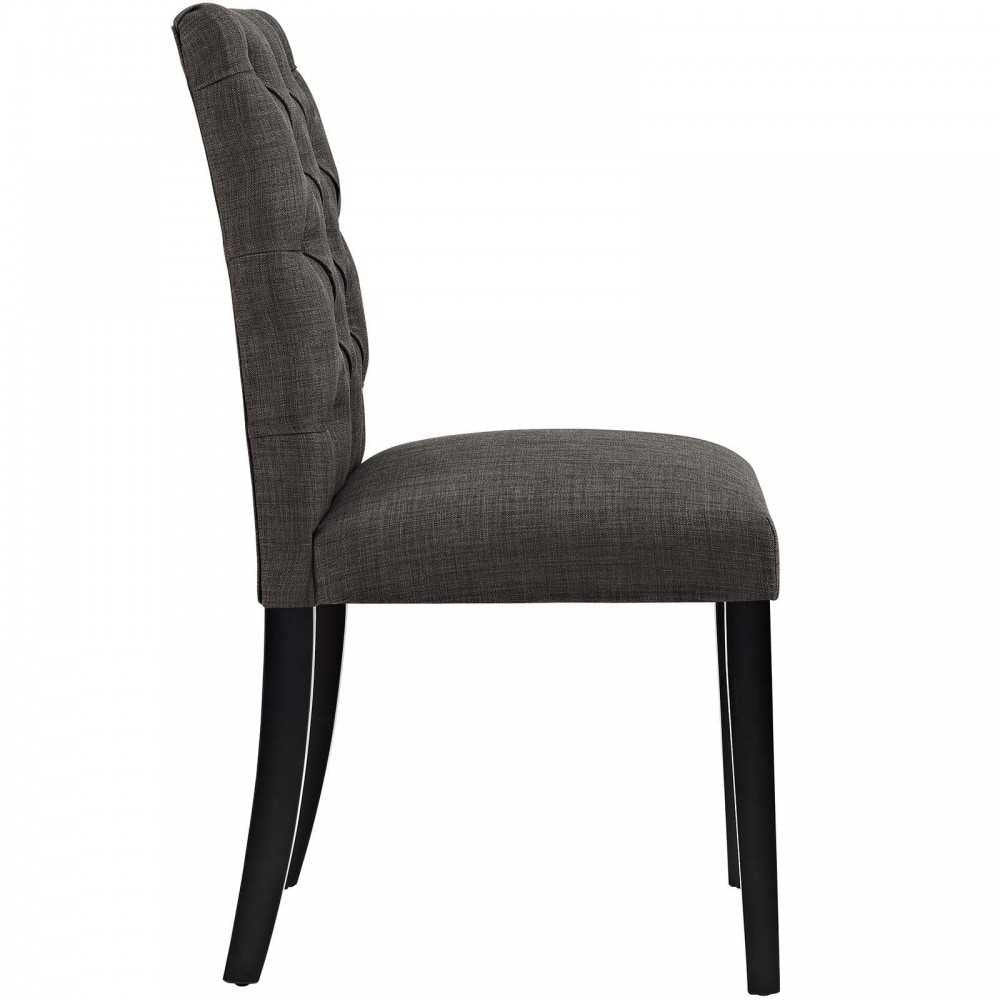 Duchess Dining Chair Fabric Set of 2, Brown