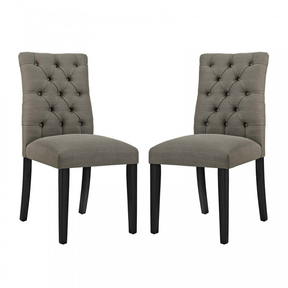 Duchess Dining Chair Fabric Set of 2, Granite