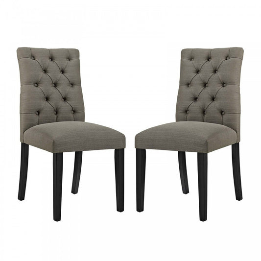 Duchess Dining Chair Fabric Set of 2, Granite