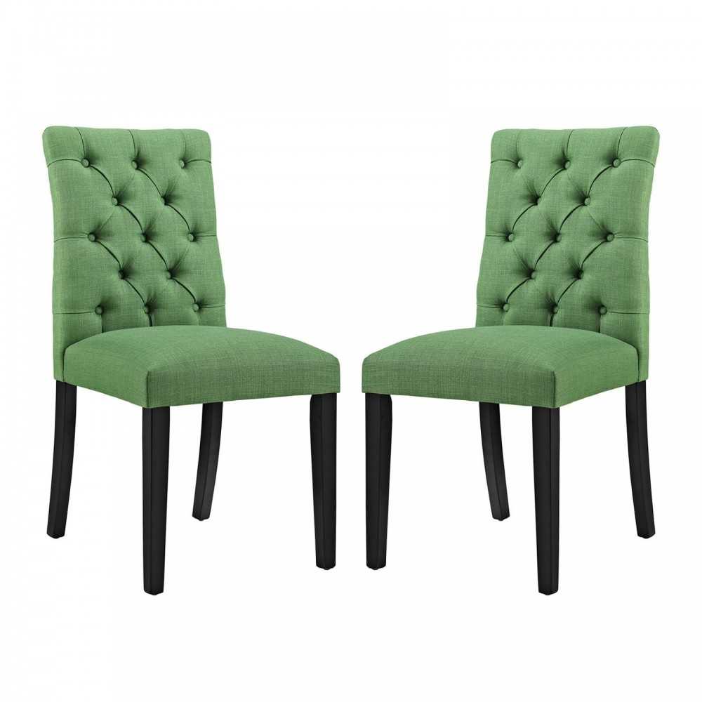 Duchess Dining Chair Fabric Set of 2, Green