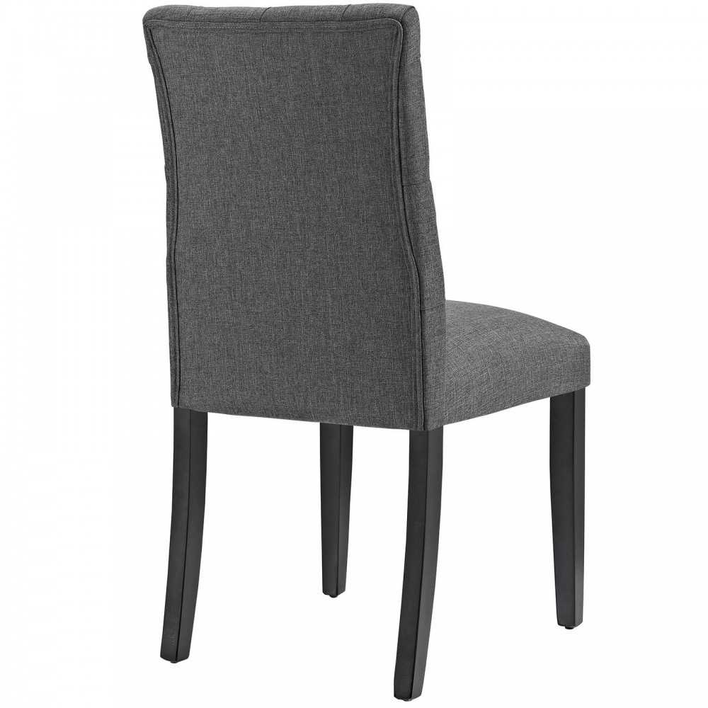 Duchess Dining Chair Fabric Set of 2, Gray