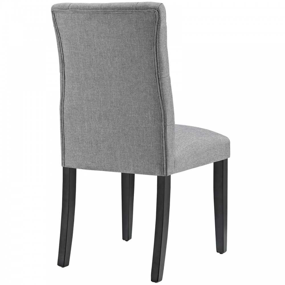 Duchess Dining Chair Fabric Set of 2, Light Gray