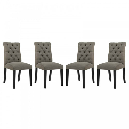 Duchess Dining Chair Fabric Set of 4, Granite