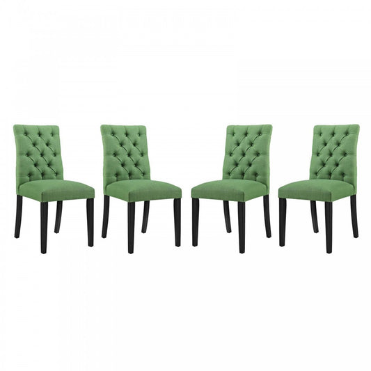 Duchess Dining Chair Fabric Set of 4, Green
