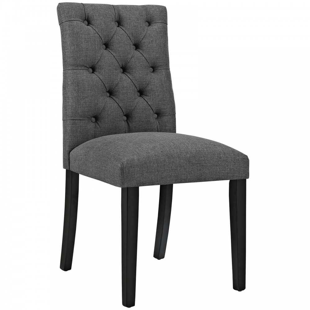 Duchess Dining Chair Fabric Set of 4, Gray