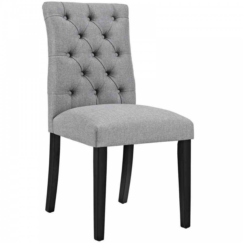 Duchess Dining Chair Fabric Set of 4, Light Gray