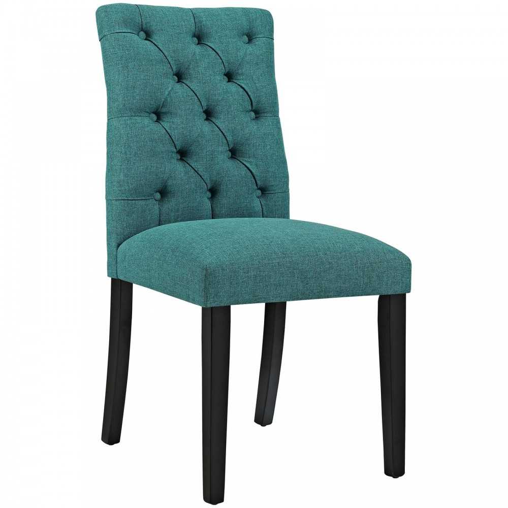 Duchess Dining Chair Fabric Set of 4, Teal