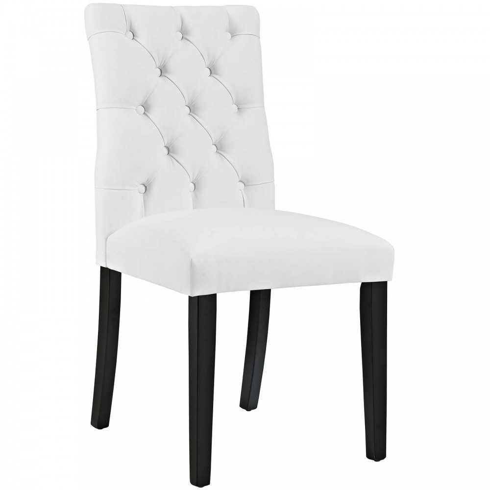 Duchess Dining Chair Vinyl Set of 2, White