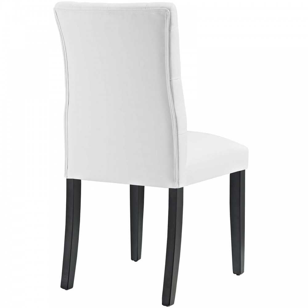 Duchess Dining Chair Vinyl Set of 2, White