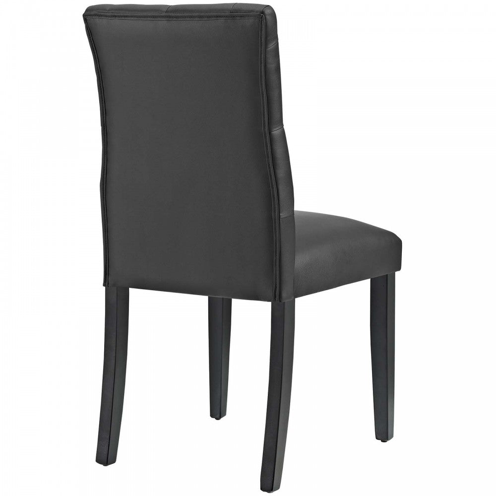 Duchess Dining Chair Vinyl Set of 2, Black