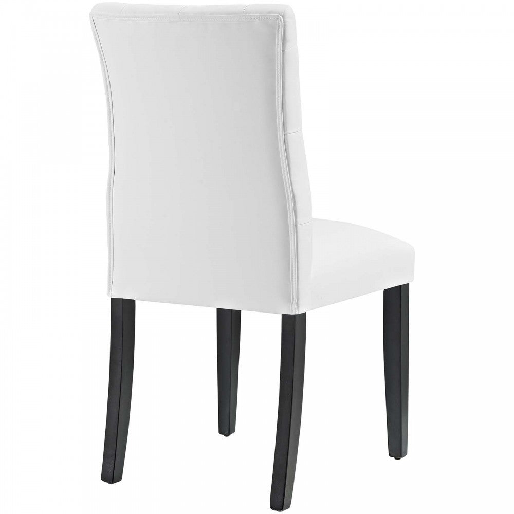 Duchess Dining Chair Vinyl Set of 4, White
