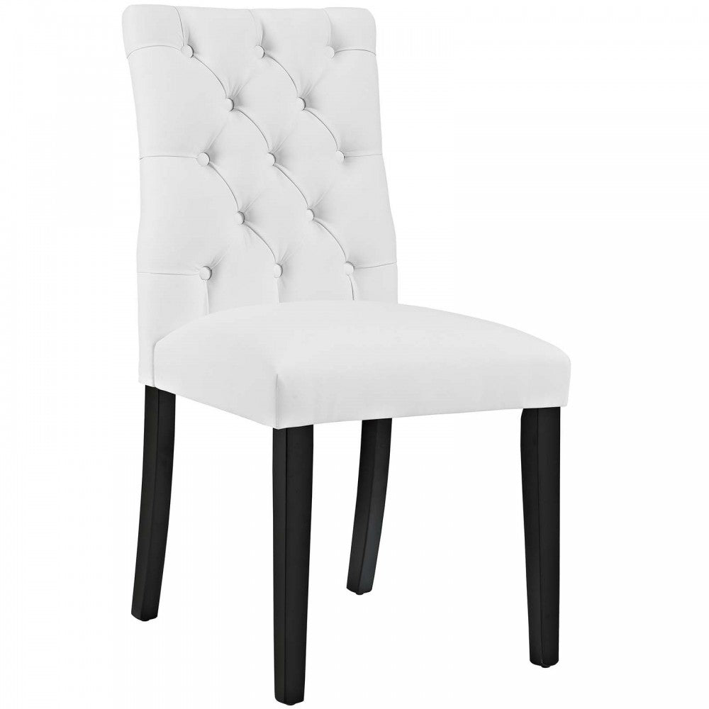 Duchess Dining Chair Vinyl Set of 4, White