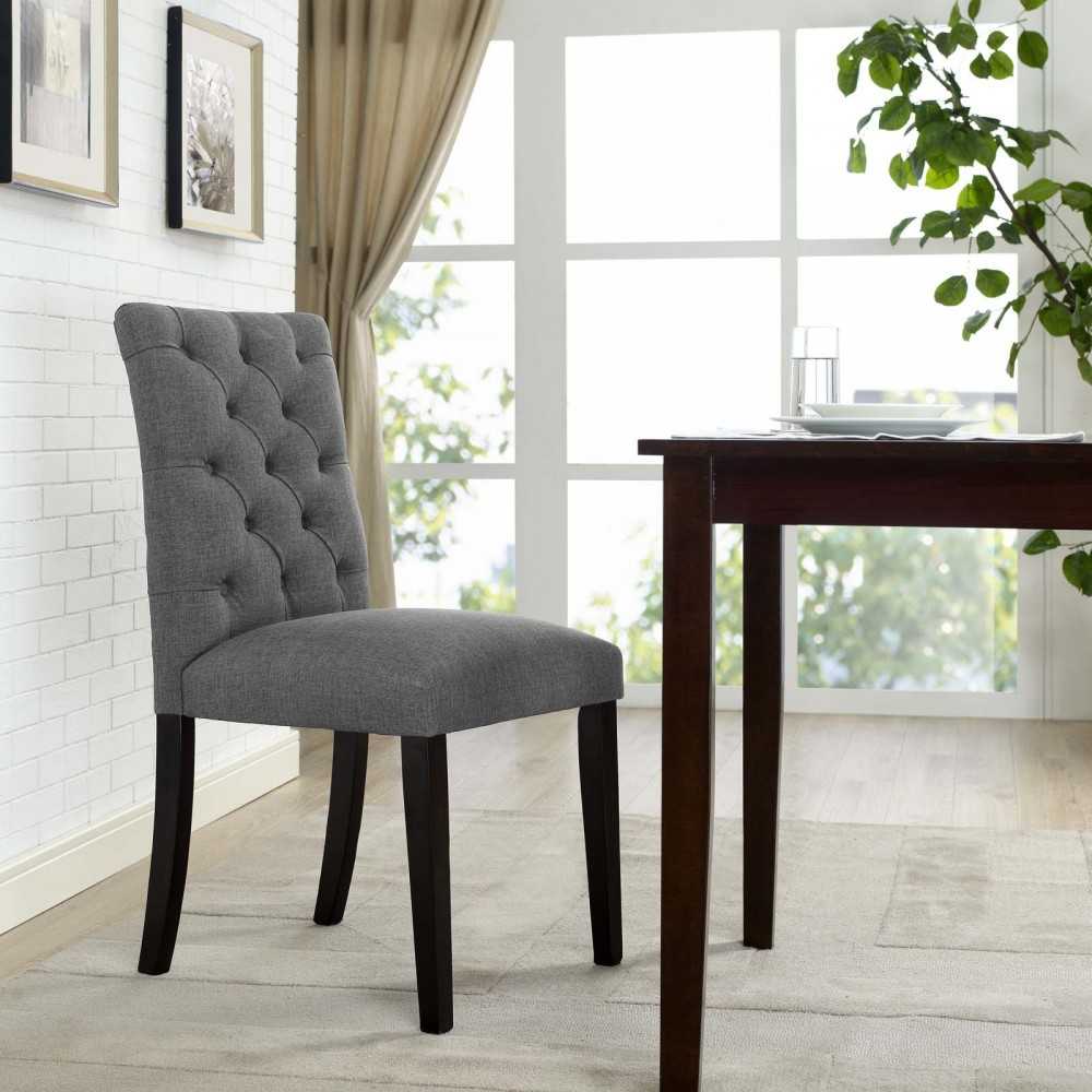 Duchess Fabric Dining Chair, Gray