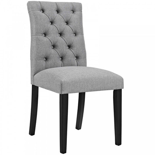 Duchess Fabric Dining Chair, Light Gray
