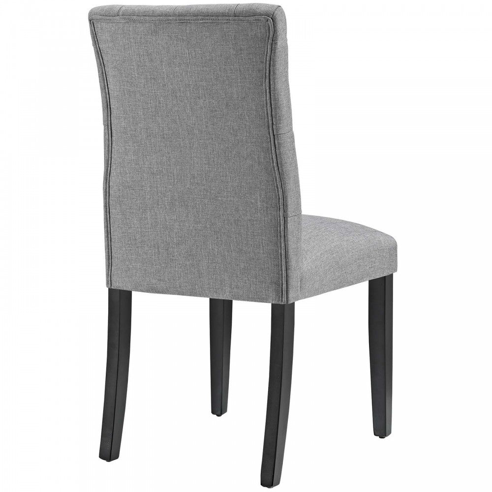 Duchess Fabric Dining Chair, Light Gray
