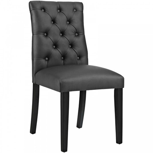 Duchess Vinyl Dining Chair, Black