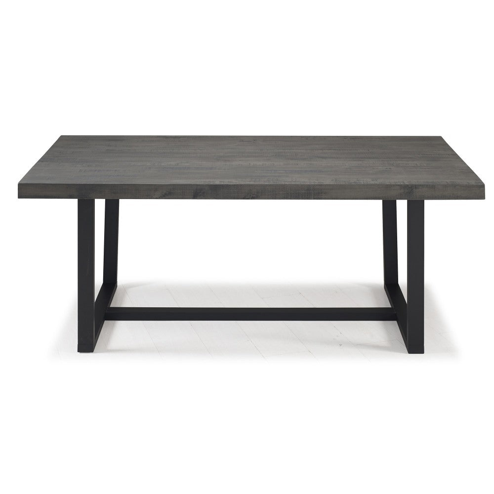 Durango 72" Rustic Solid Wood Dining Table - Gray