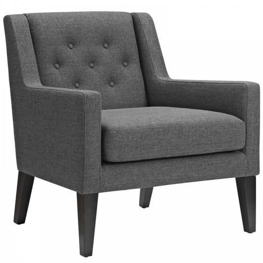 Earnest Upholstered Fabric Armchair, Gray