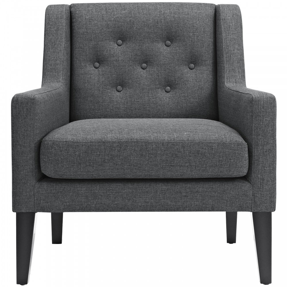 Earnest Upholstered Fabric Armchair, Gray