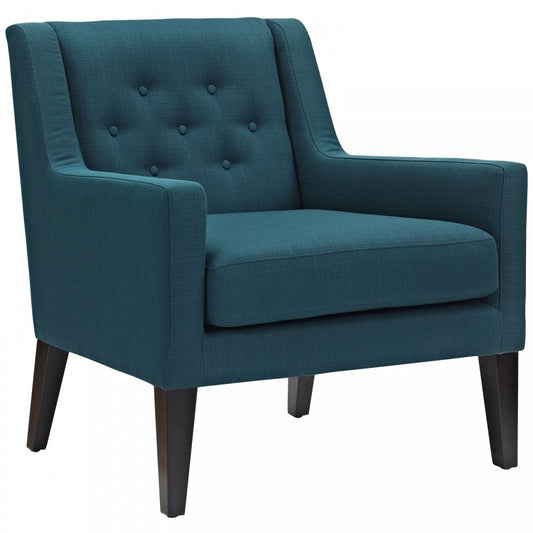 Earnest Upholstered Fabric Armchair, Azure