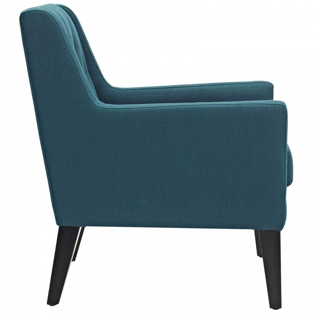 Earnest Upholstered Fabric Armchair, Azure