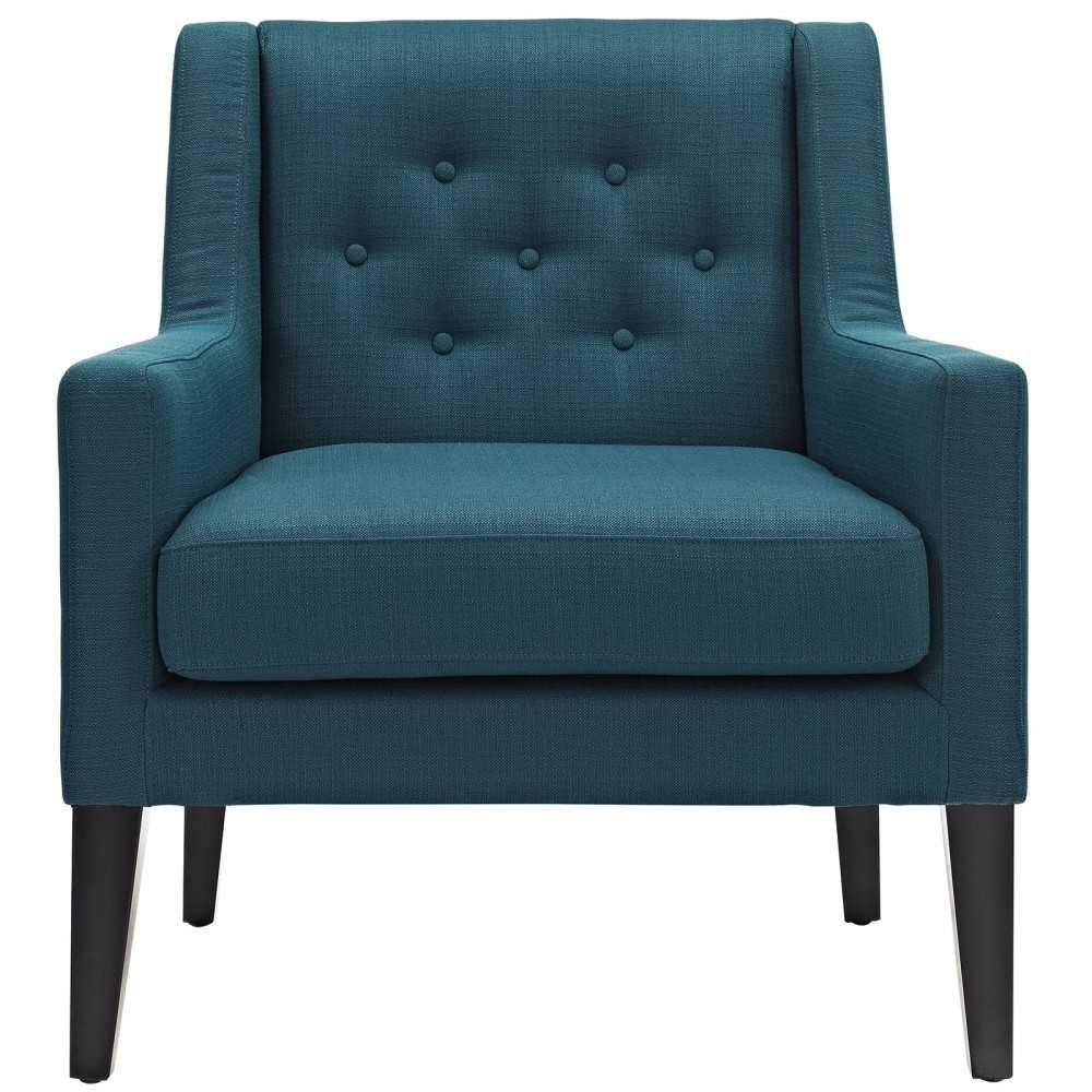 Earnest Upholstered Fabric Armchair, Azure