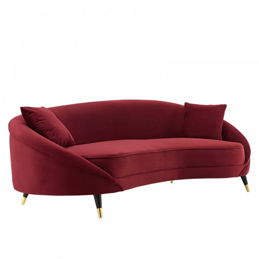 Echo Performance Velvet Sofa, Maroon